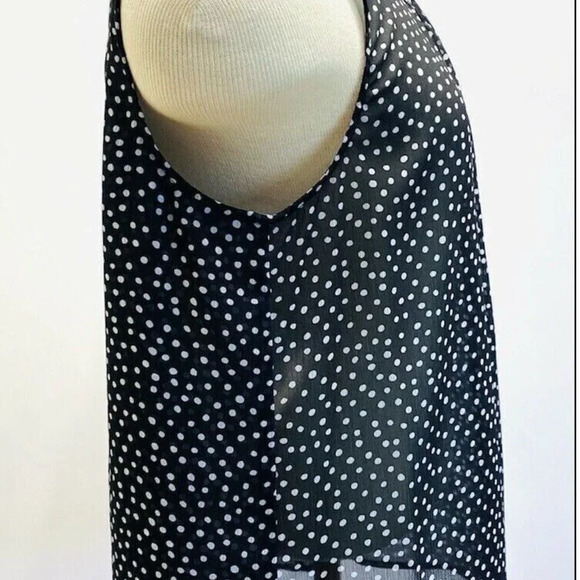 CASLON Women Sleeveless Pullover Polka-Dots Sheer Casual Shirt Top Size Medium - Picture 5 of 12